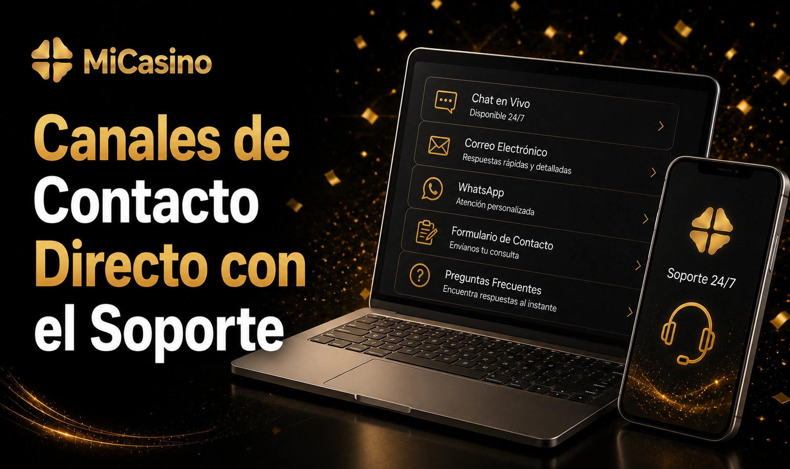 Canales de contacto directo con soporte MiCasino para usuarios peruanos
