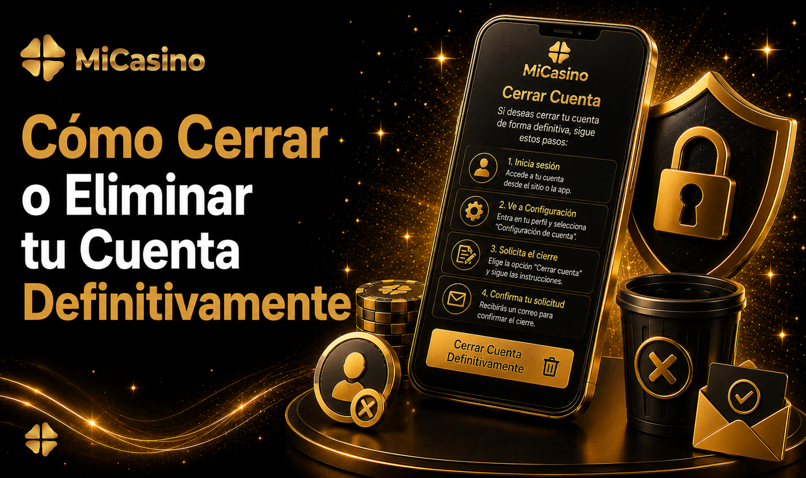 Cierre o eliminación definitiva de cuenta MiCasino desde la plataforma