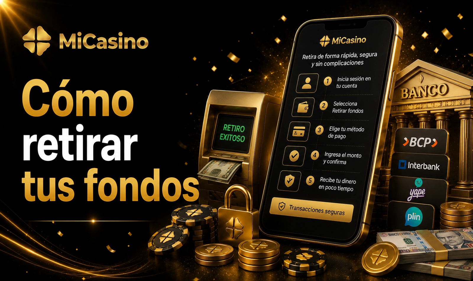 Retiro de fondos MiCasino explicado con pasos detallados para usuarios peruanos