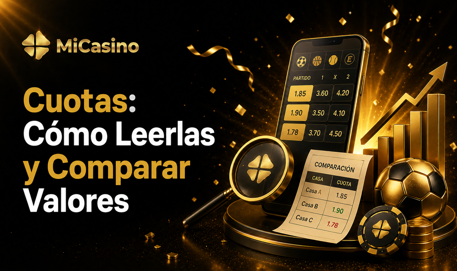 Cuotas en MiCasino explicadas para leer y comparar valores correctamente