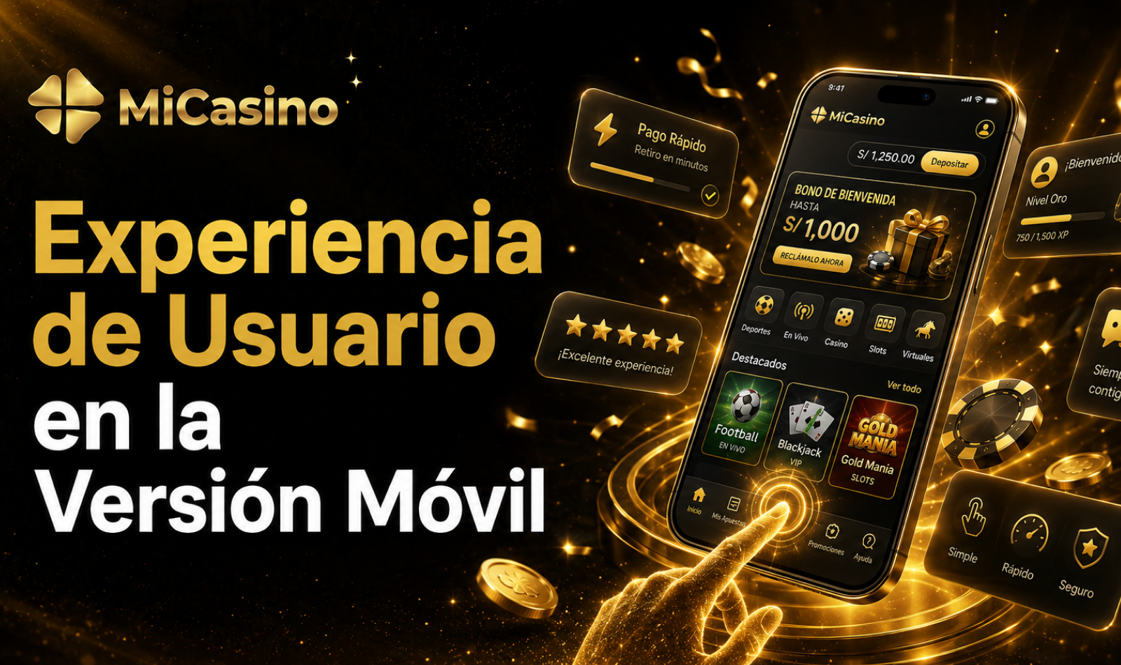 Experiencia móvil MiCasino optimizada para apostar desde celulares en Perú