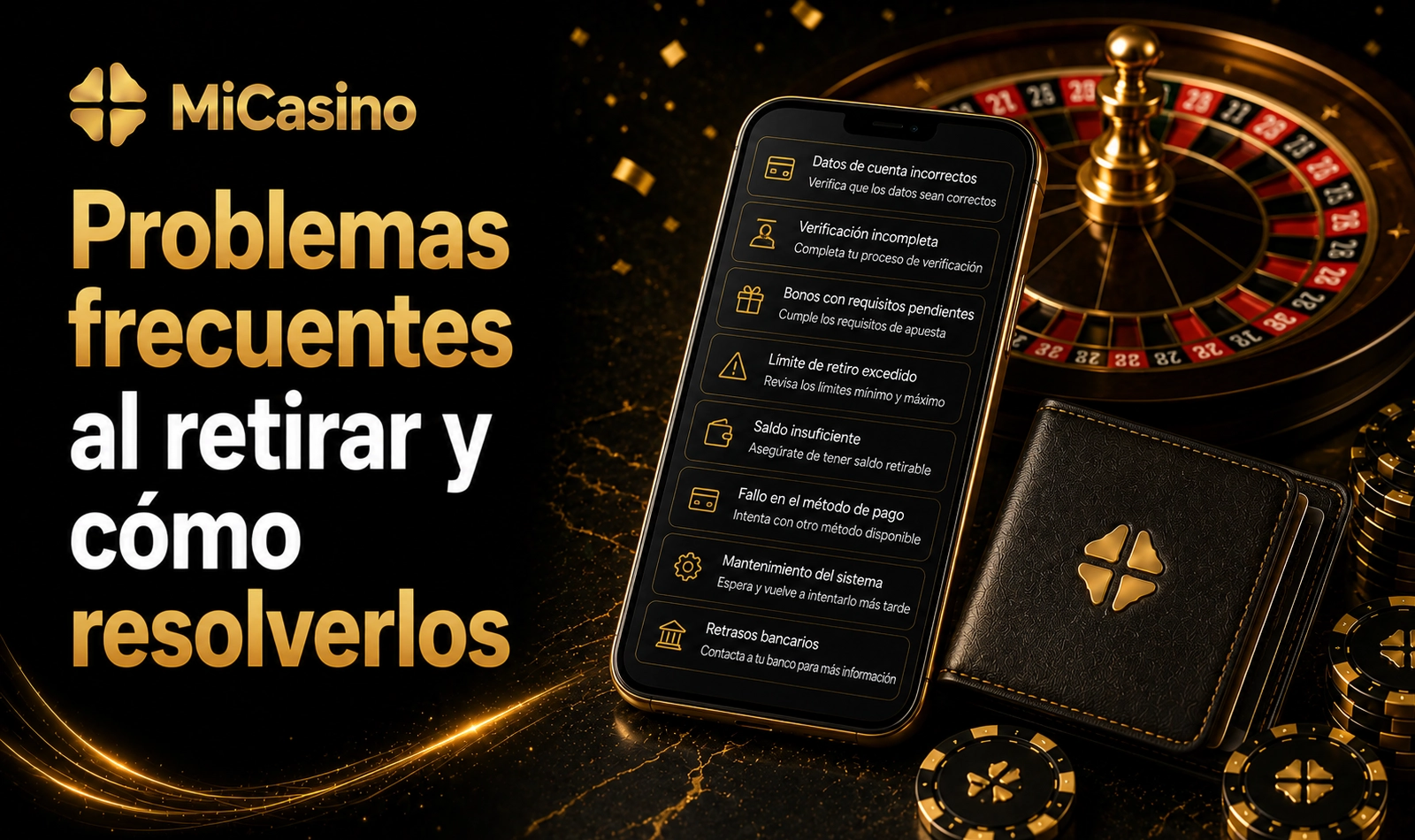 Problemas frecuentes al retirar en MiCasino y formas de resolverlos