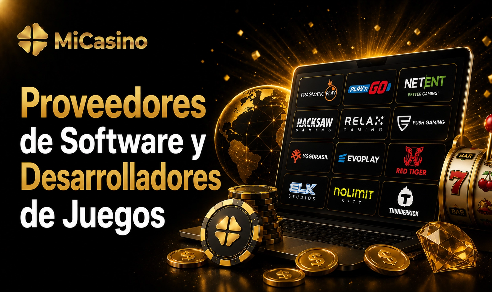 Proveedores de software MiCasino y desarrolladores principales del catálogo de casino
