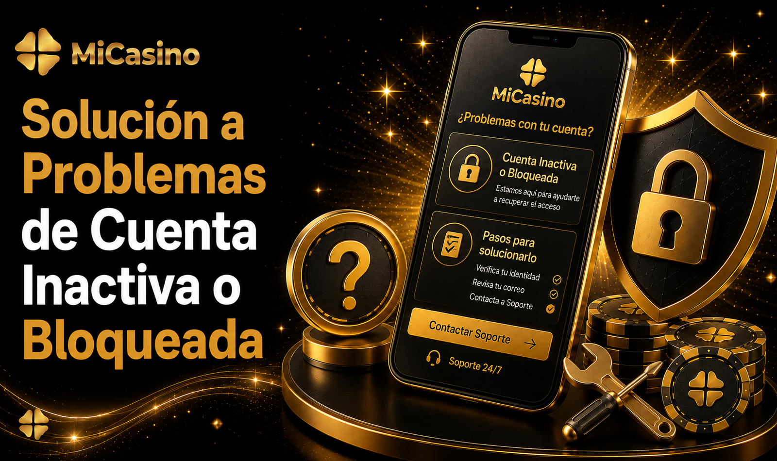Solución a problemas de cuenta inactiva o bloqueada en MiCasino
