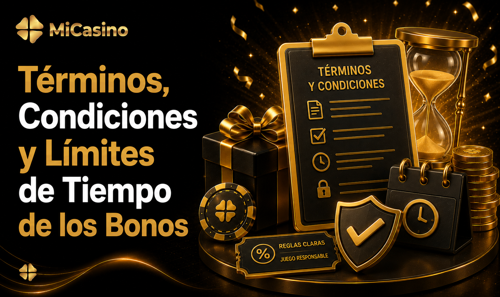 Términos condiciones y límites de tiempo de bonos en MiCasino